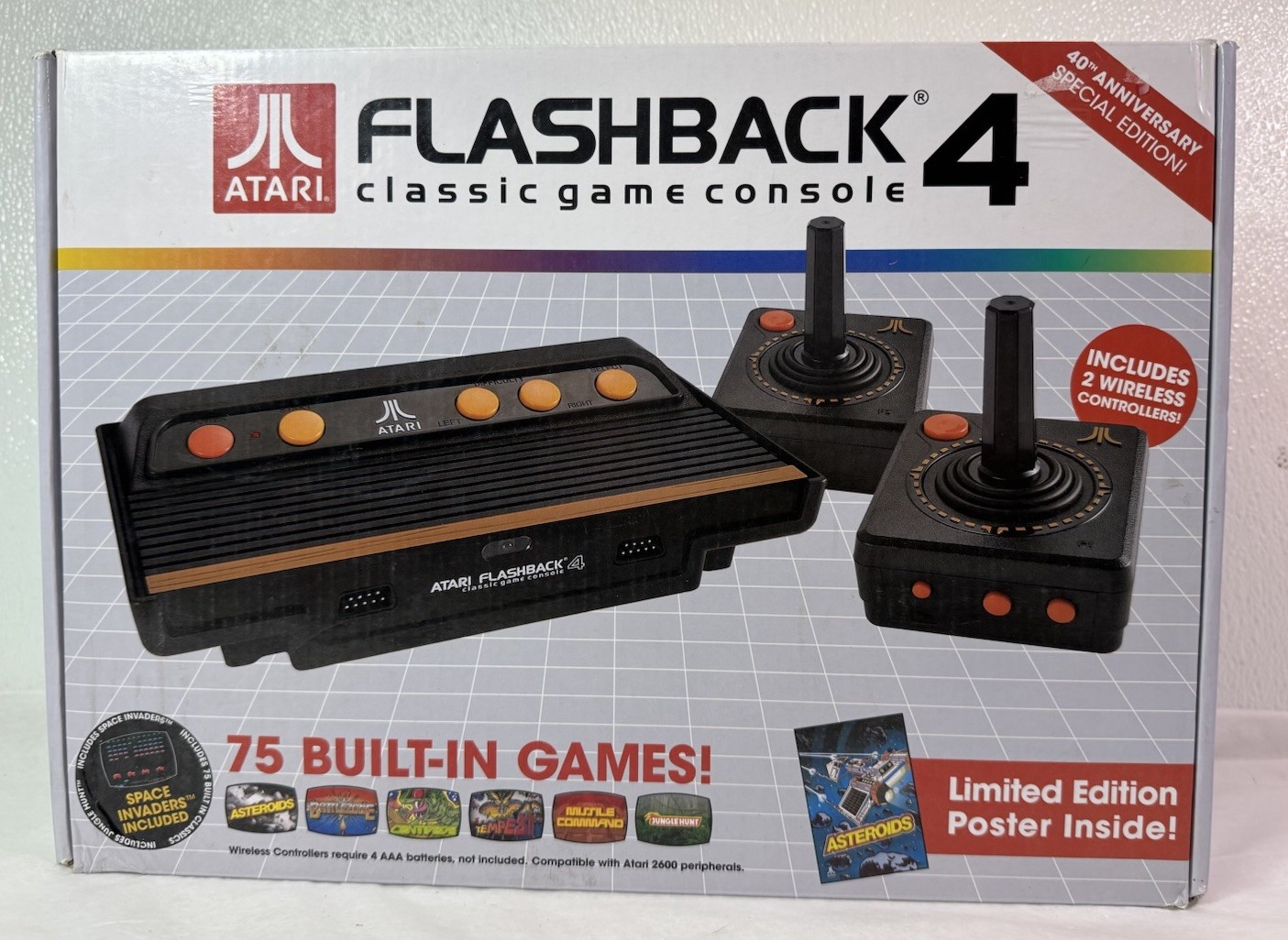Atari Flashback 4 Classic Game Console 40th Anniversary Edition 75 Games
