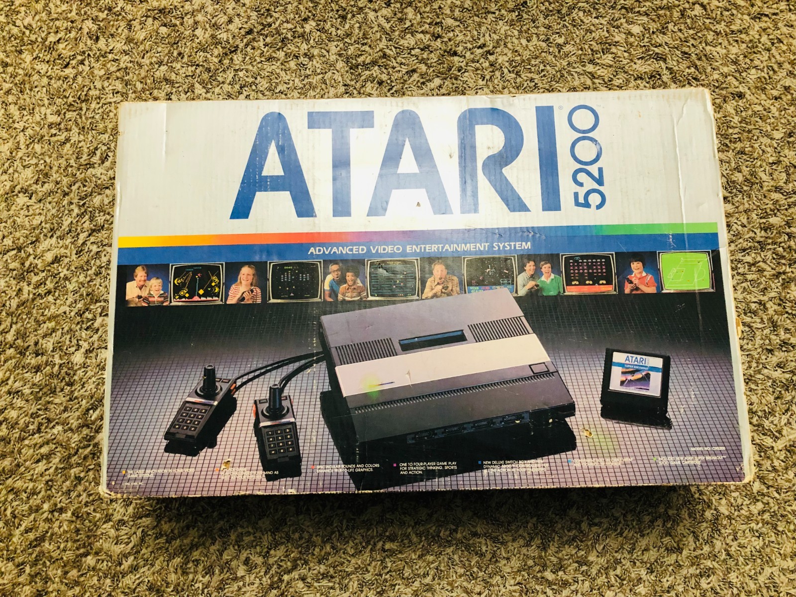 Atari 5200 4 ports Complete CIB W/ 2 Reconditioned Controllers Fully Tested