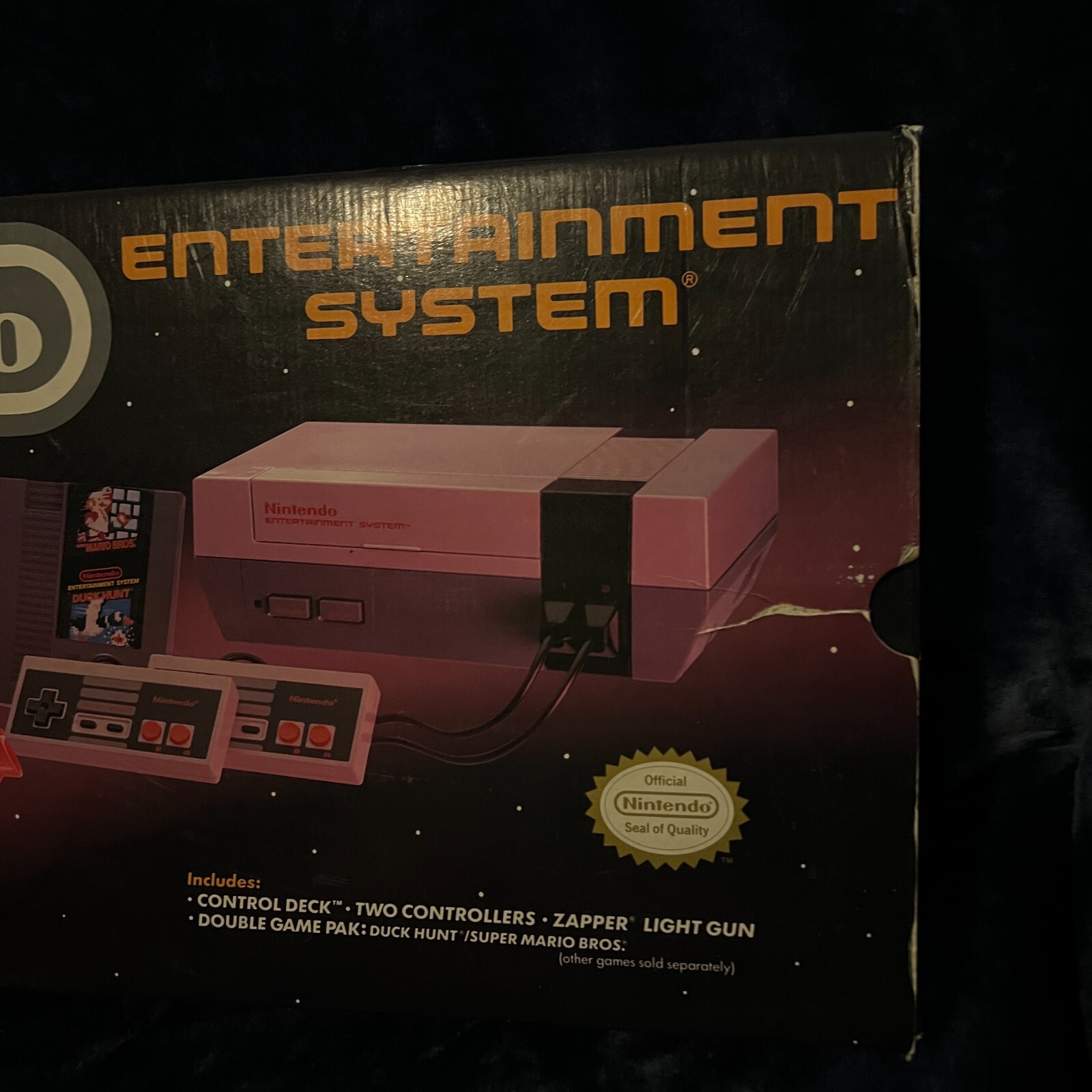 Box Only Vintage Nintendo NES Action Set Home Console – White/Gray Box Only 1987