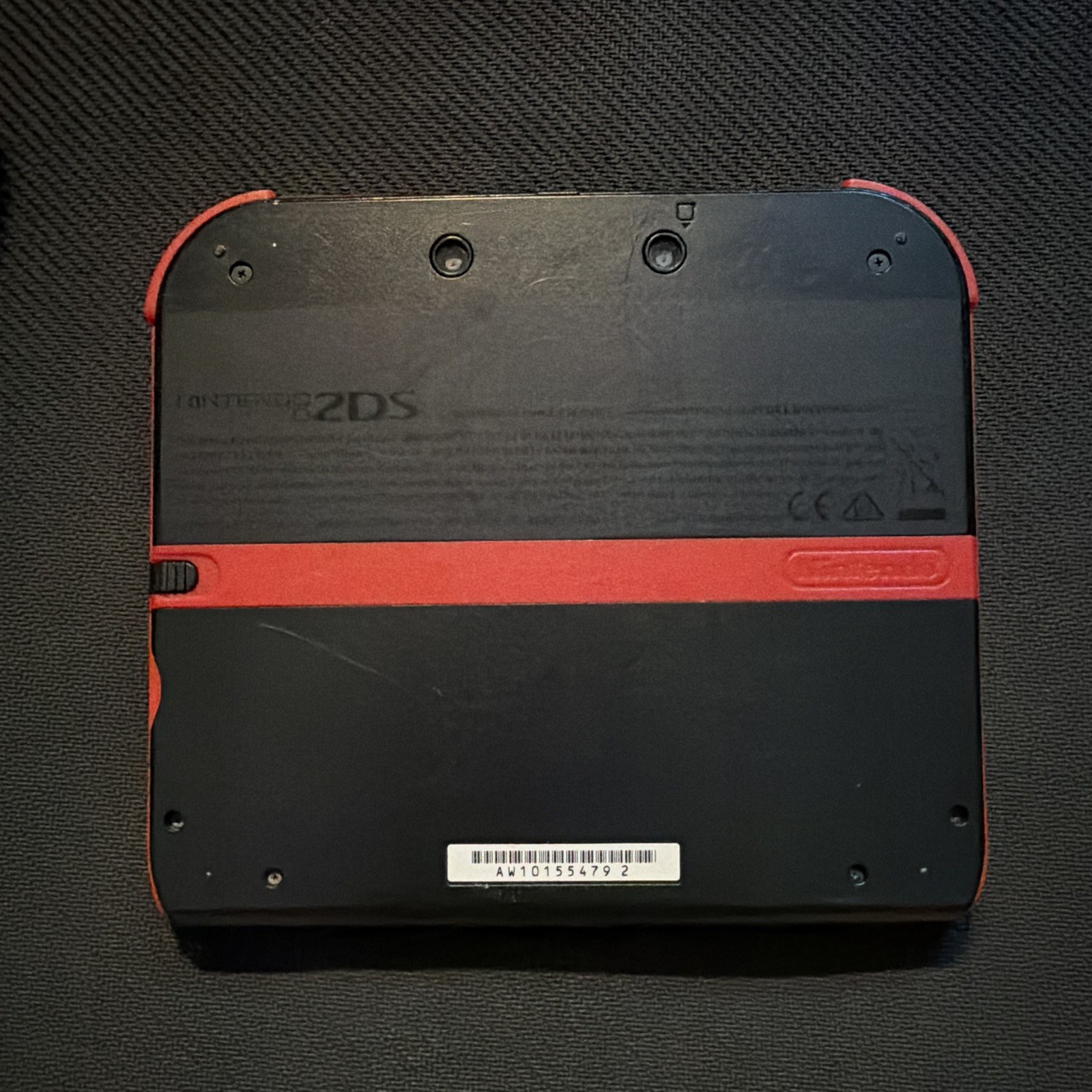 Nintendo 2DS Black/Red Handheld Console w/ AC Adapter