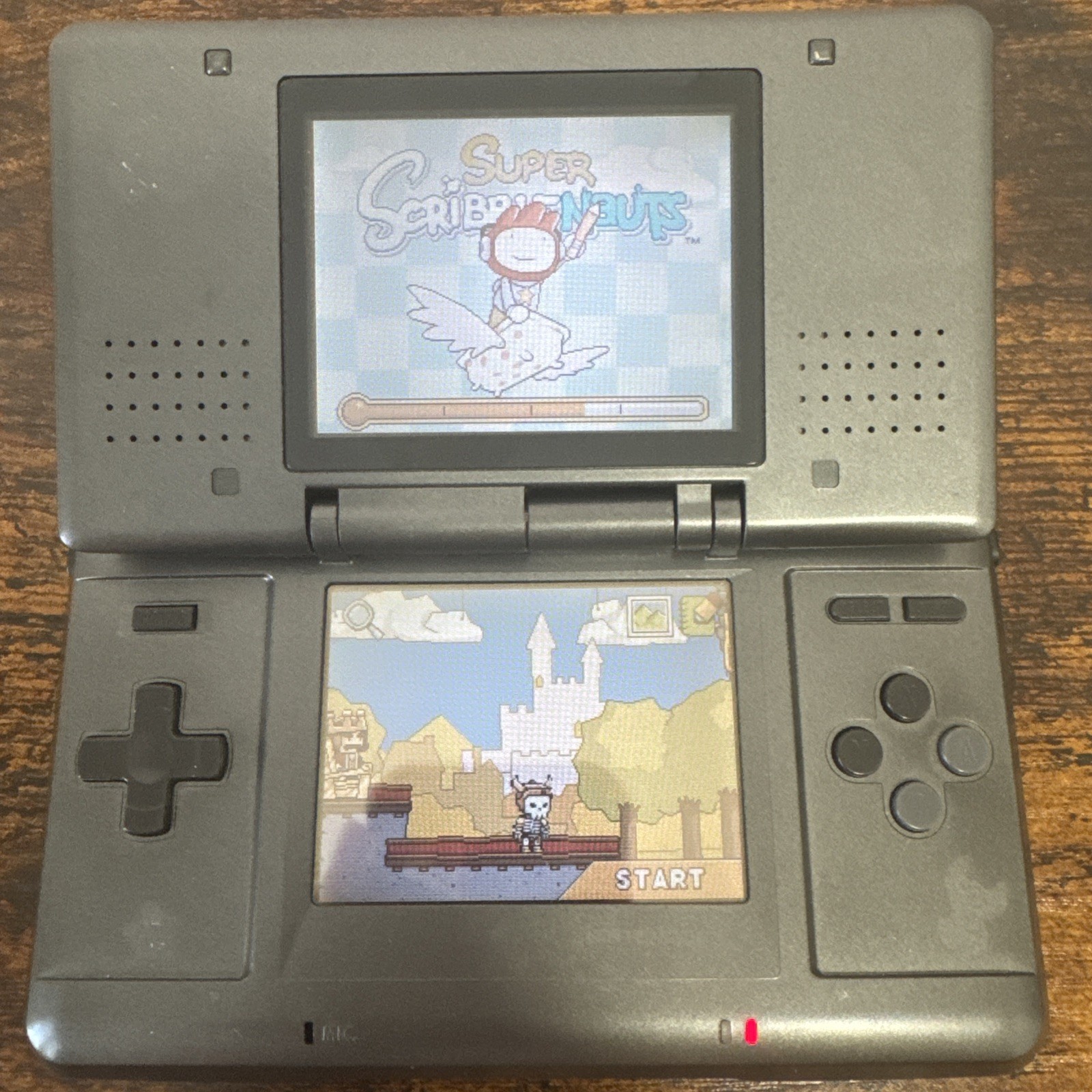 Mint Black OG Nintendo DS NTR-001 Console w/Headphone Jack *TESTED/WORKING**