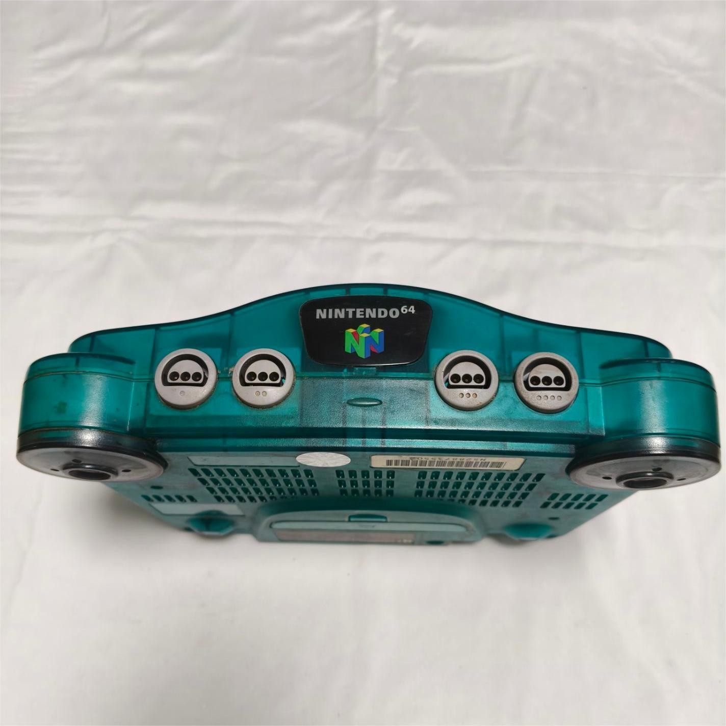USA Nintendo N64 Console Systemv Clear Shell Bundle W/Oem controller Cords