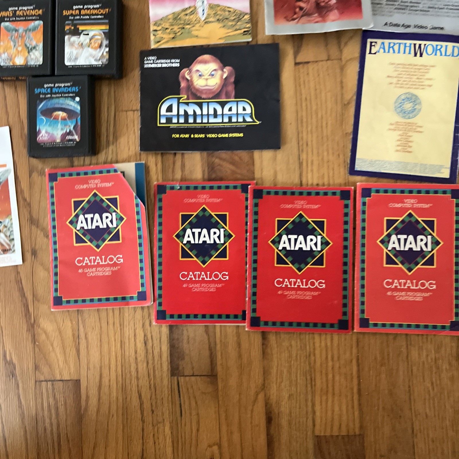 Sears Tele-Games Video Arcade Atari 2600 Console Wood 6 Controllers 16 Games