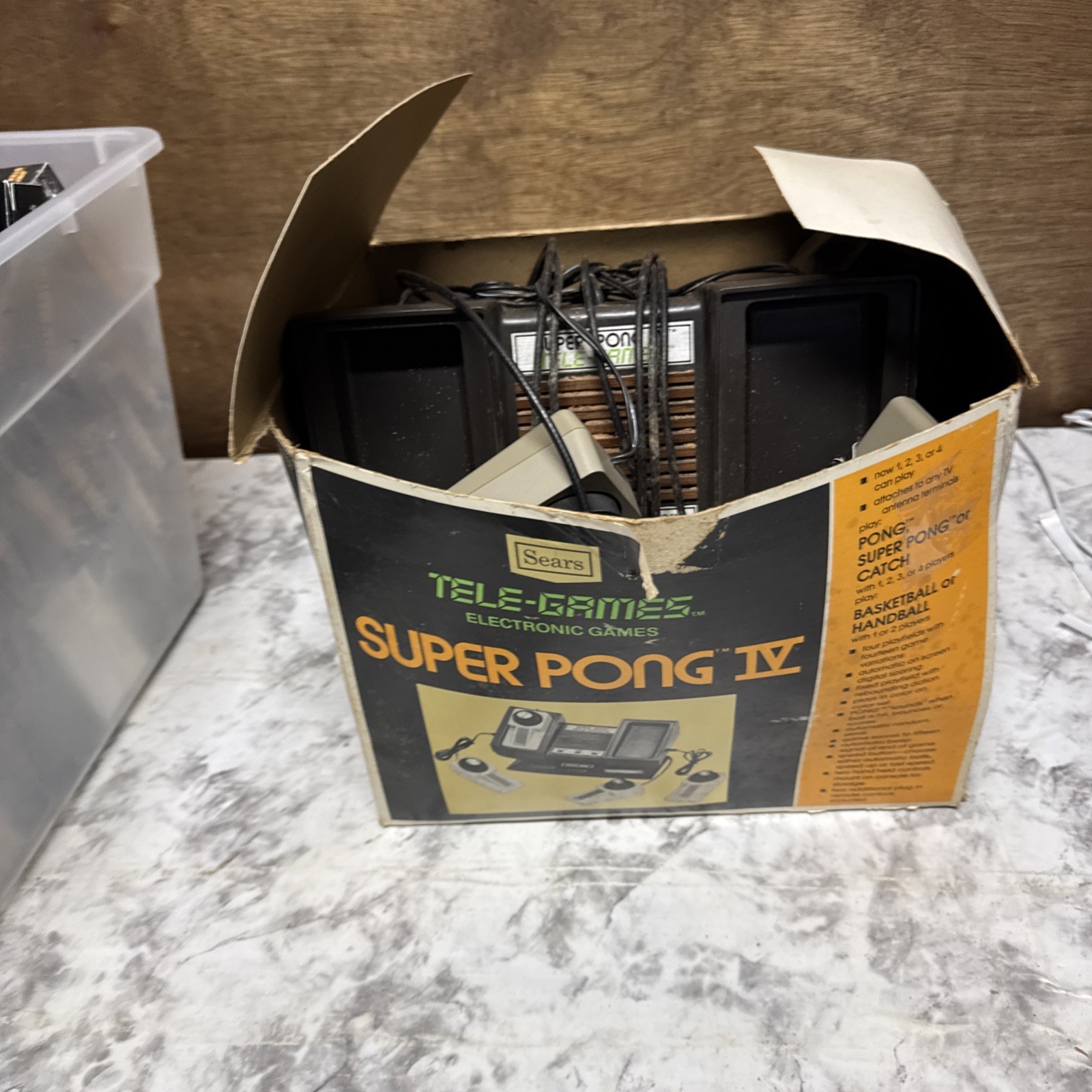 Vintage Sears Tele-Games Atari Super Pong IV 4 Controllers, , untested