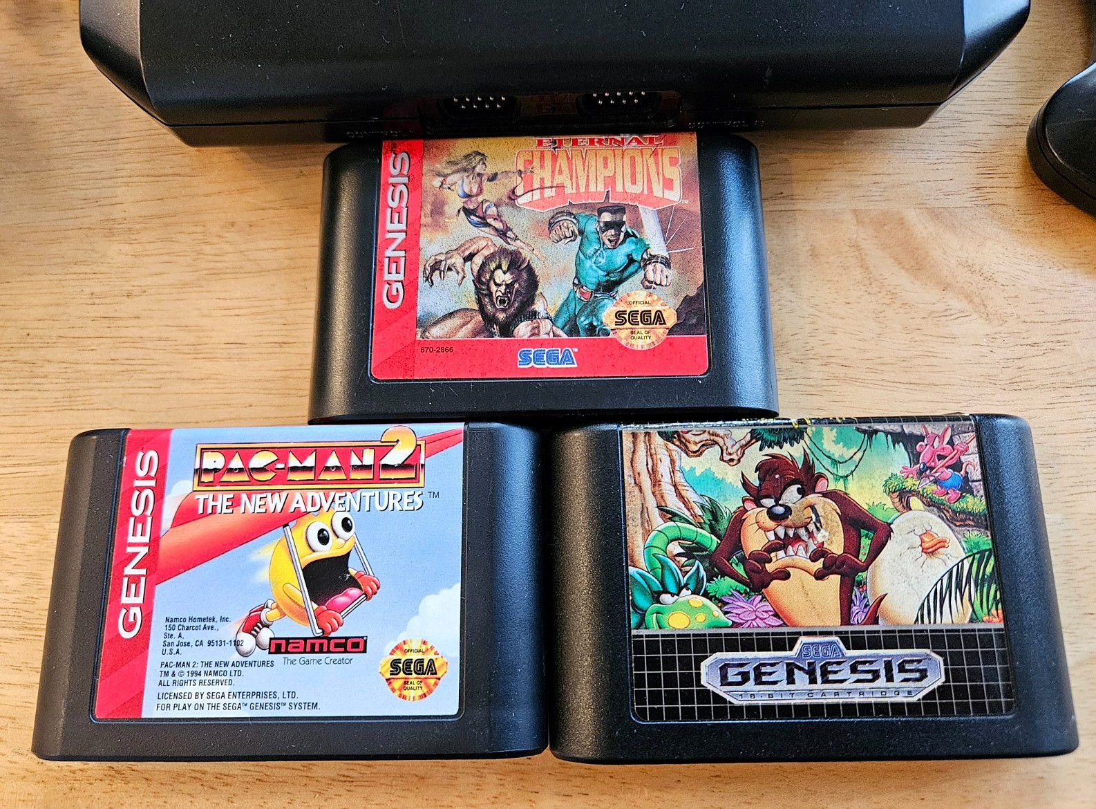 Sega Genesis Model 2 Console System (TESTED) – All CABLES, Controller & 3 Games