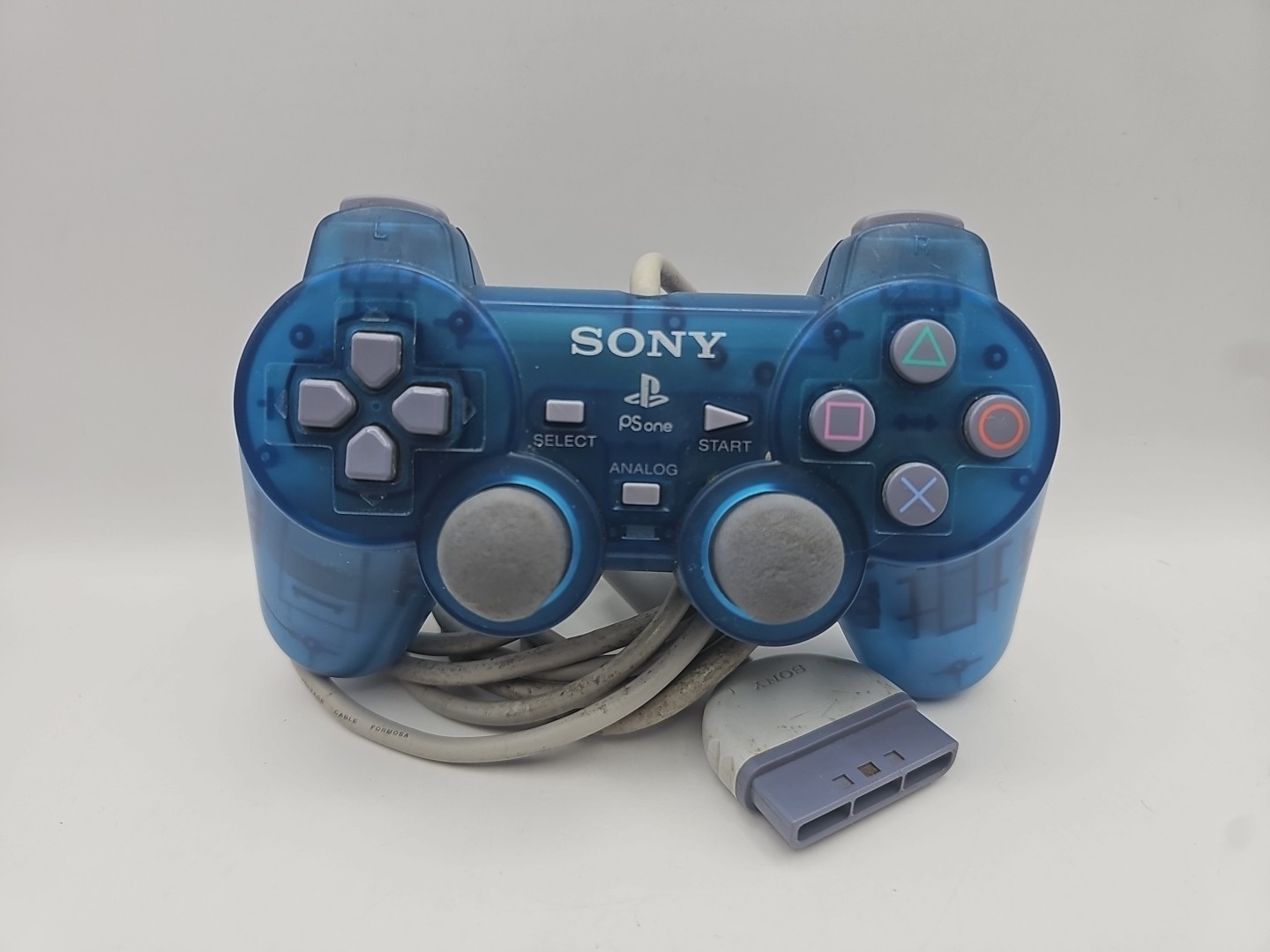 Sony PlayStation Launch Edition Gray Console – W/ 2 Blue Analog Controllers