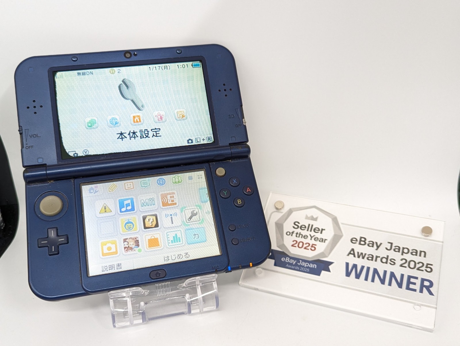 B1463 Nintendo new 3DS LL XL console Metallic Blue Japan x