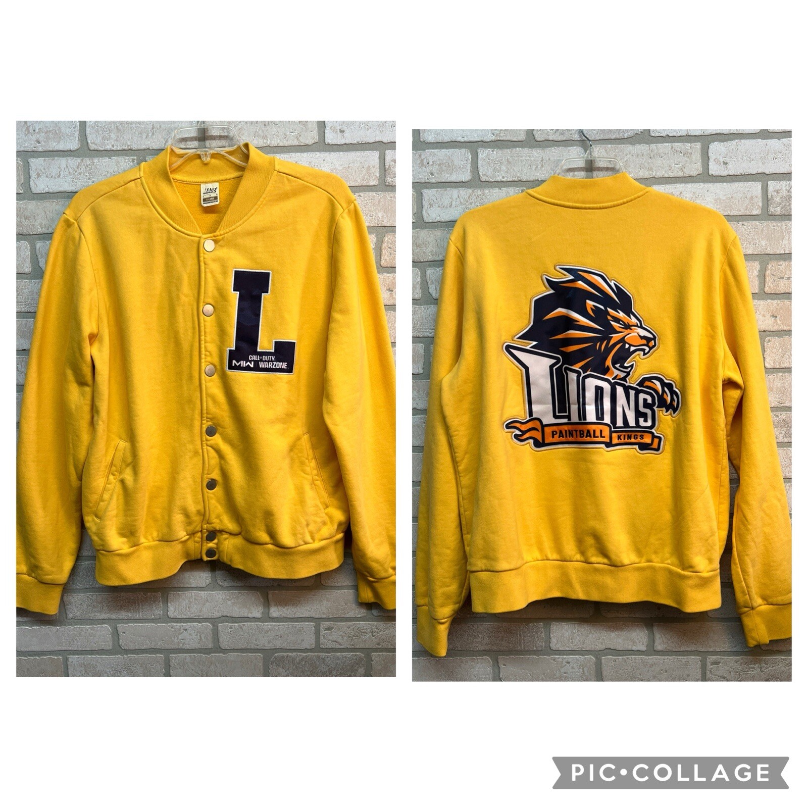 Call of Duty Warzone 2023 Vondel Letterman Size XL Jacket LIONS PAINTBALL KINGS