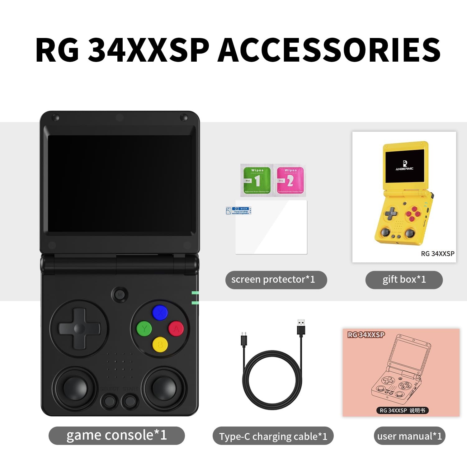 Portable Flip Retro Game Console with 5532 Preloaded Games & 5G WiFi Support
