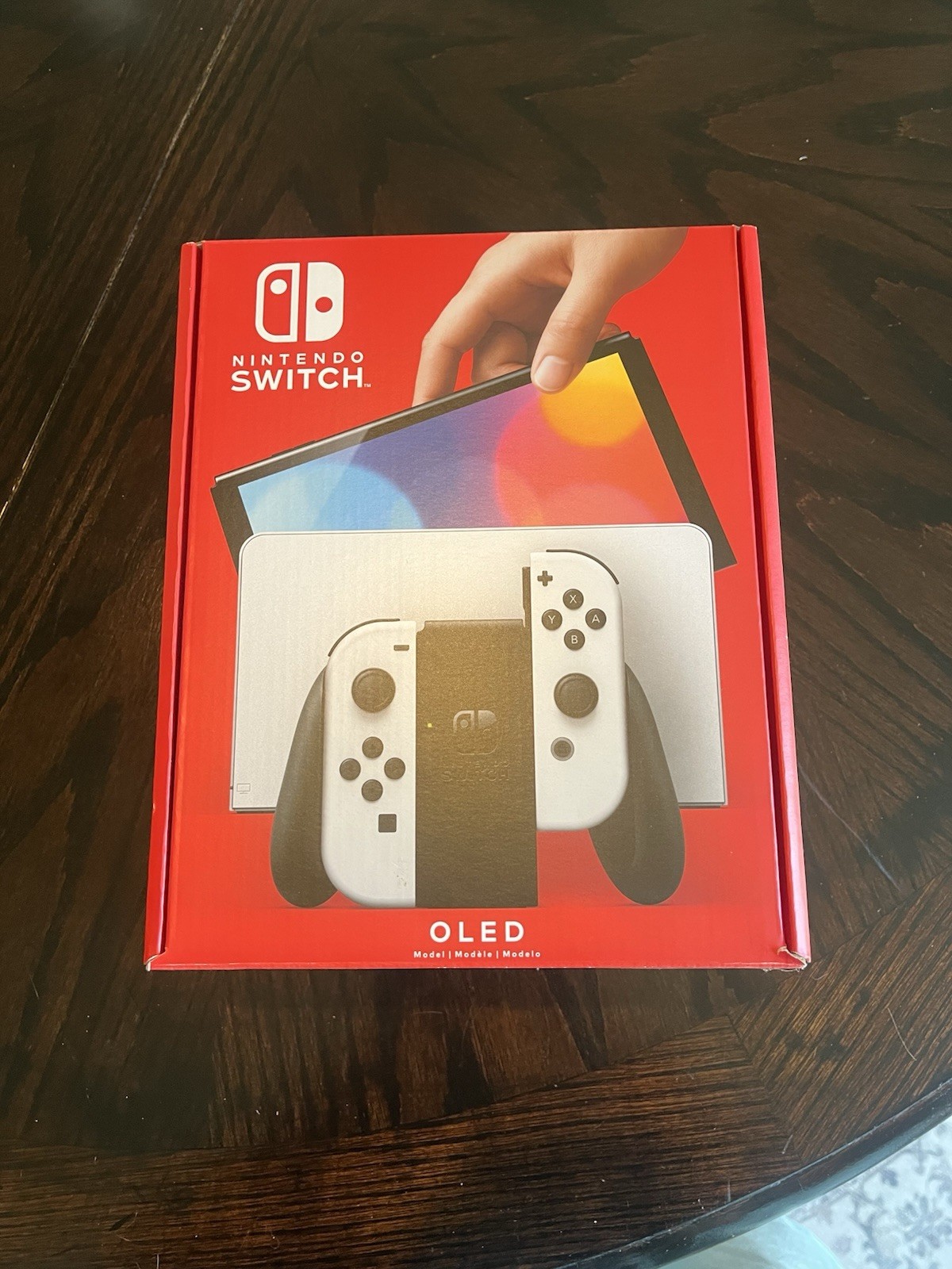 Nintendo Switch OLED Model White 64GB Console Dock Charger Joy-Con Grip Box