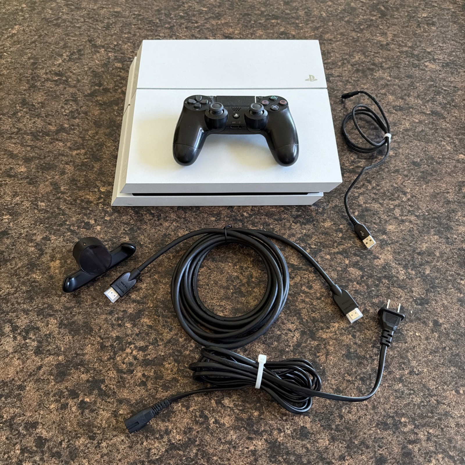 Sony PS4 Glacier White 1TB Sata SSD Controller with add back buttons And tested