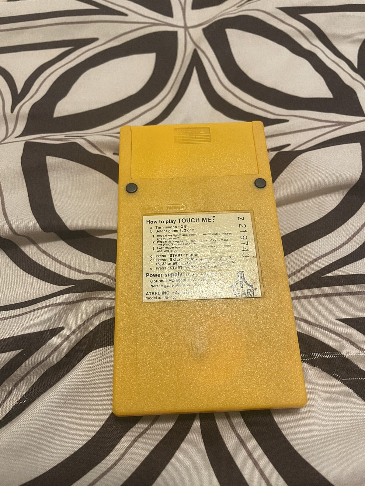 Vintage 1978 ATARI TOUCH ME Handheld Electronic Game 3 in 1 Taiwan BH-100