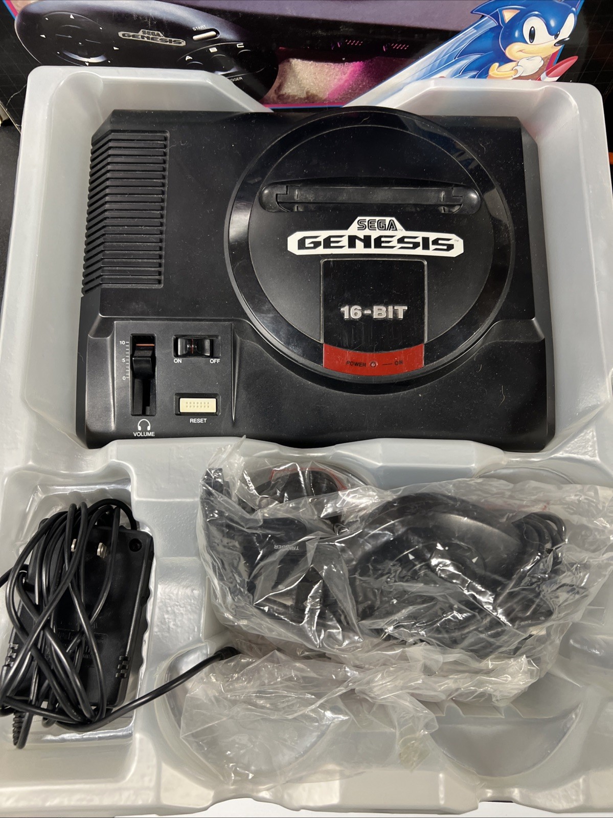 Sega Genesis 1 Console System Bundle (1602) + Original Box, AC Power & Much More