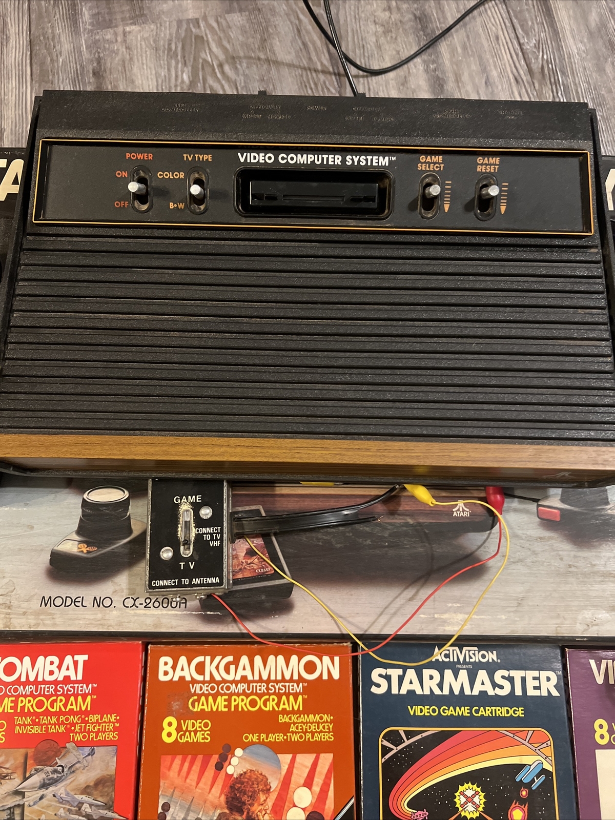 Vintage Atari CX-2600A Console Video Computer System W/ Box And Games