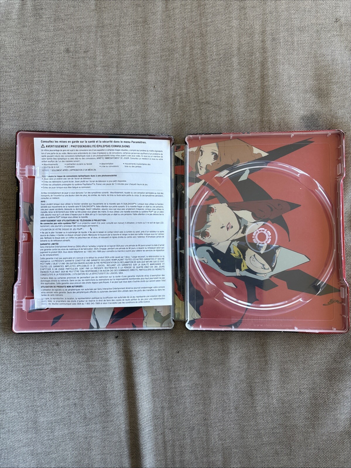 Persona 5 Royal Steelbook Edition PlayStation 4 No Game Used Tin Only 230