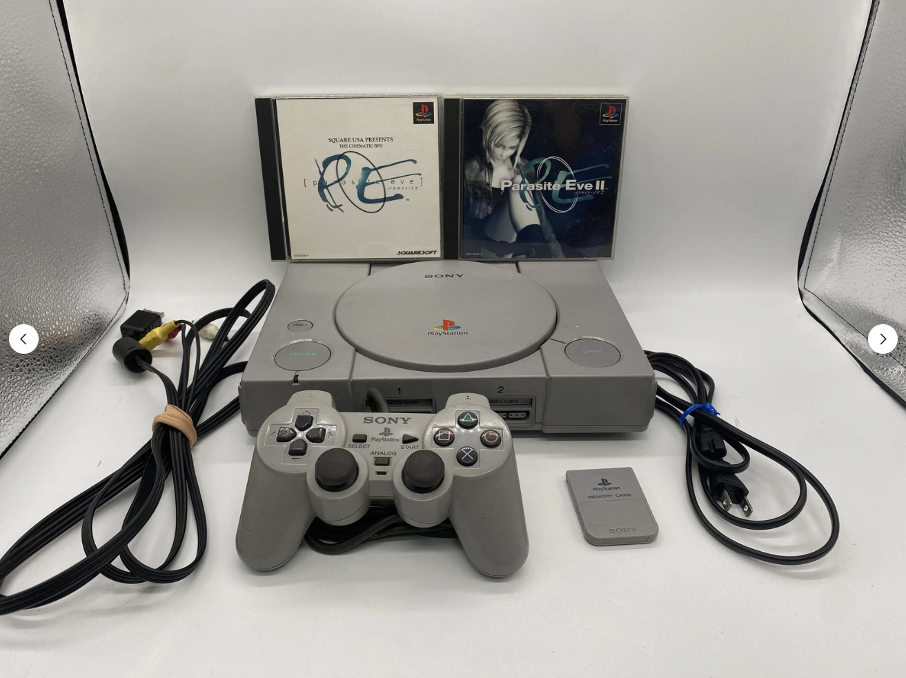 PlayStation 1 PS1 Console w/ Parasite Eve 1 & 2 set SCPH-7000 JP Ver. 62