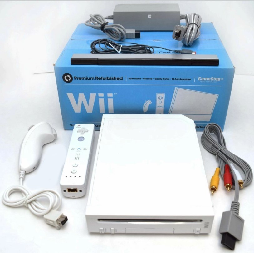 Nintendo Wii WHITE Video Game Console System Bundle Online RVL-001 GameCube Port