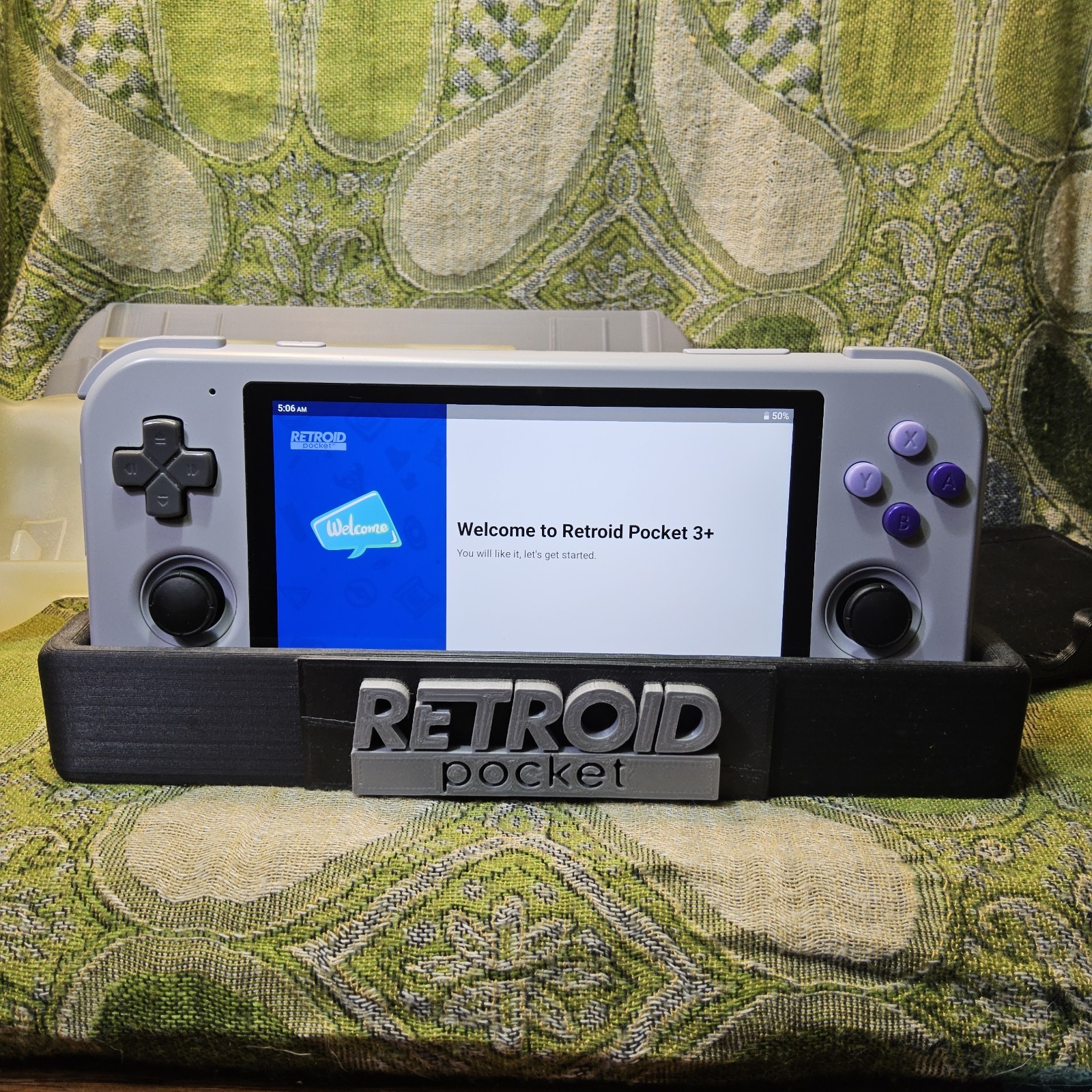 Retroid Pocket 3+ Handheld Game Console Gray USB-C w/ Accessories & Box 128gb