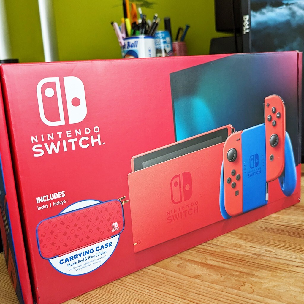 new + free shipping Nintendo Switch Mario Red & Blue Edition – 32GB