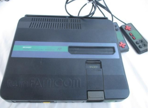 Sharp Twin Famicom Black Console From Japan Import Used F/S