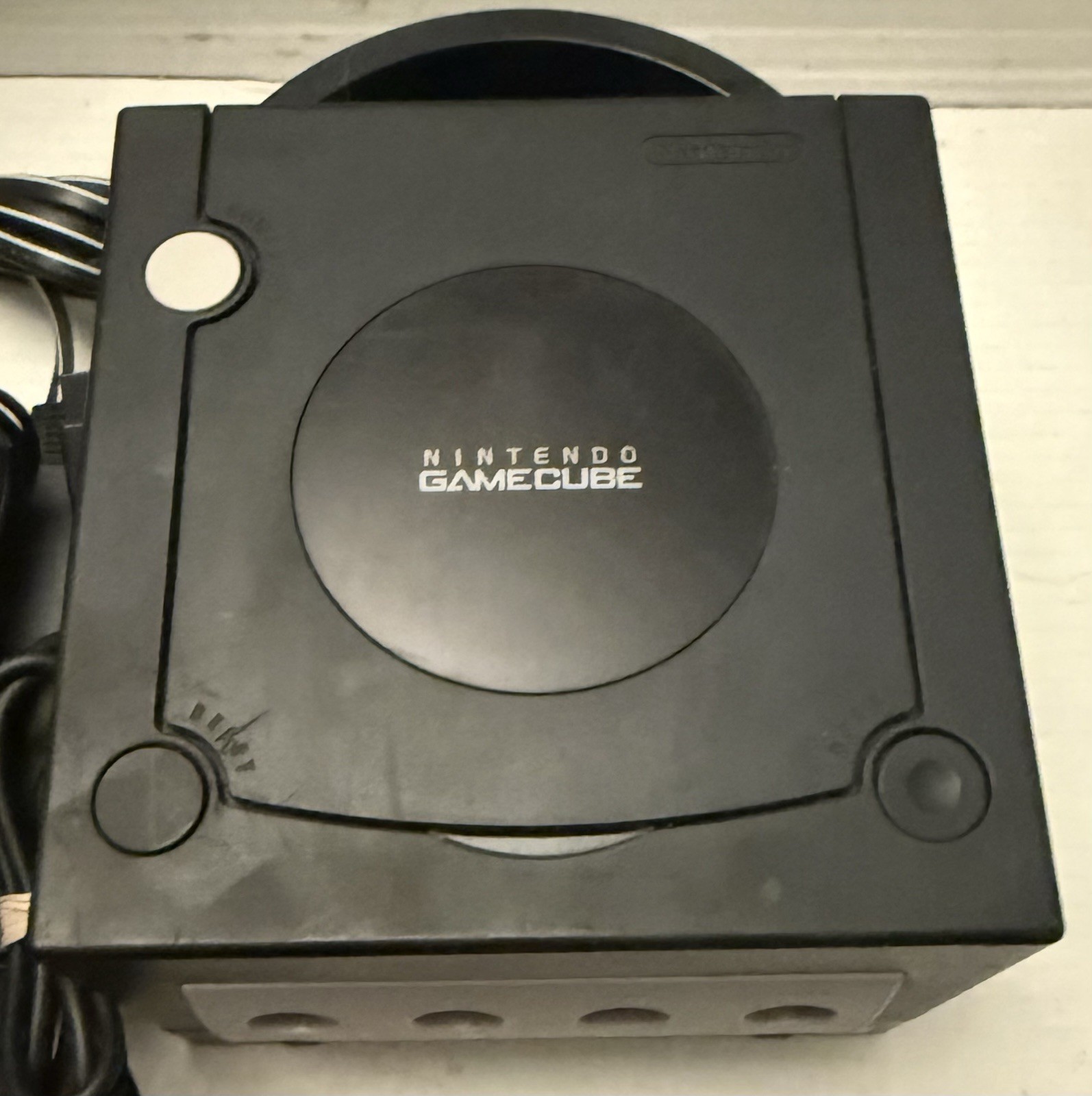 Nintendo GameCube Console (DOL 001) Black w Silver Controller & All Wires Tested