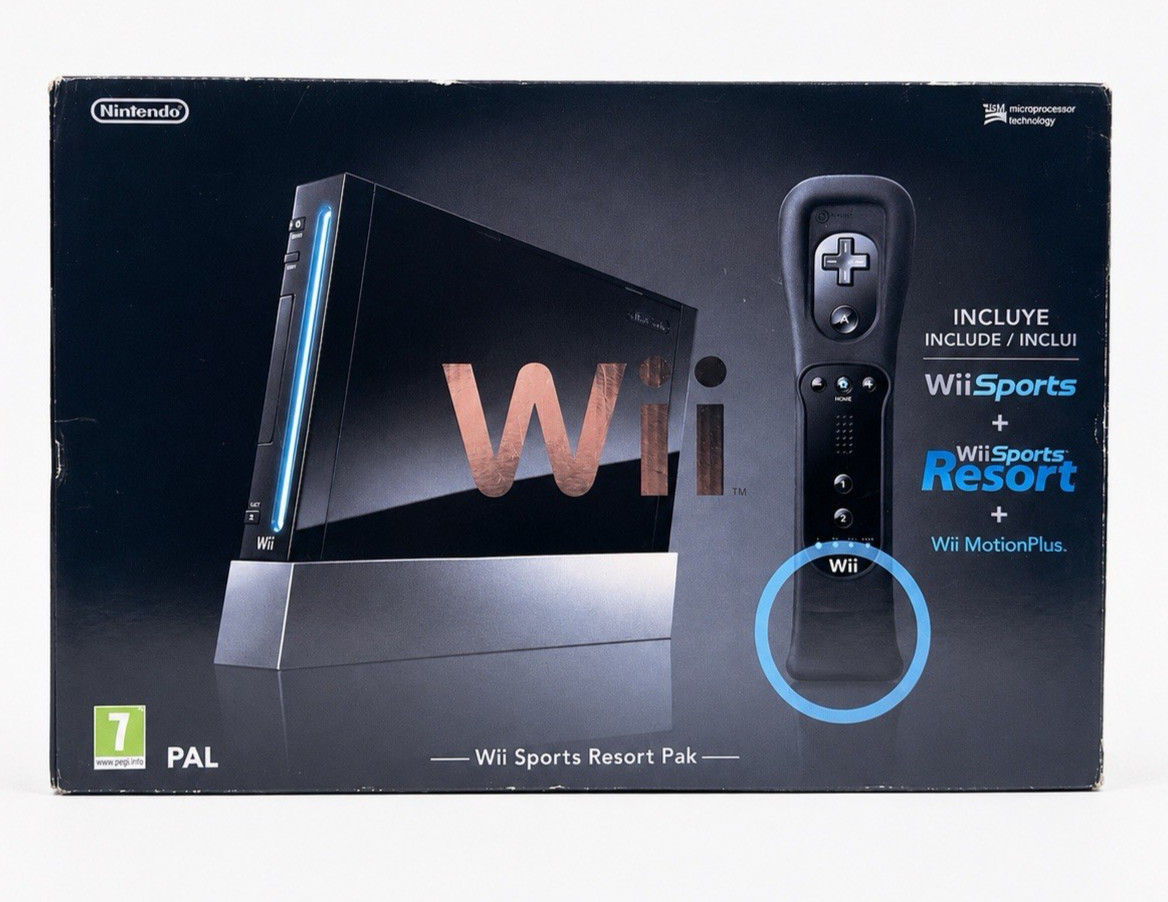 Nintendo Wii Black Sports Resort Pack PAL ITA Complete With Original Wii Sports