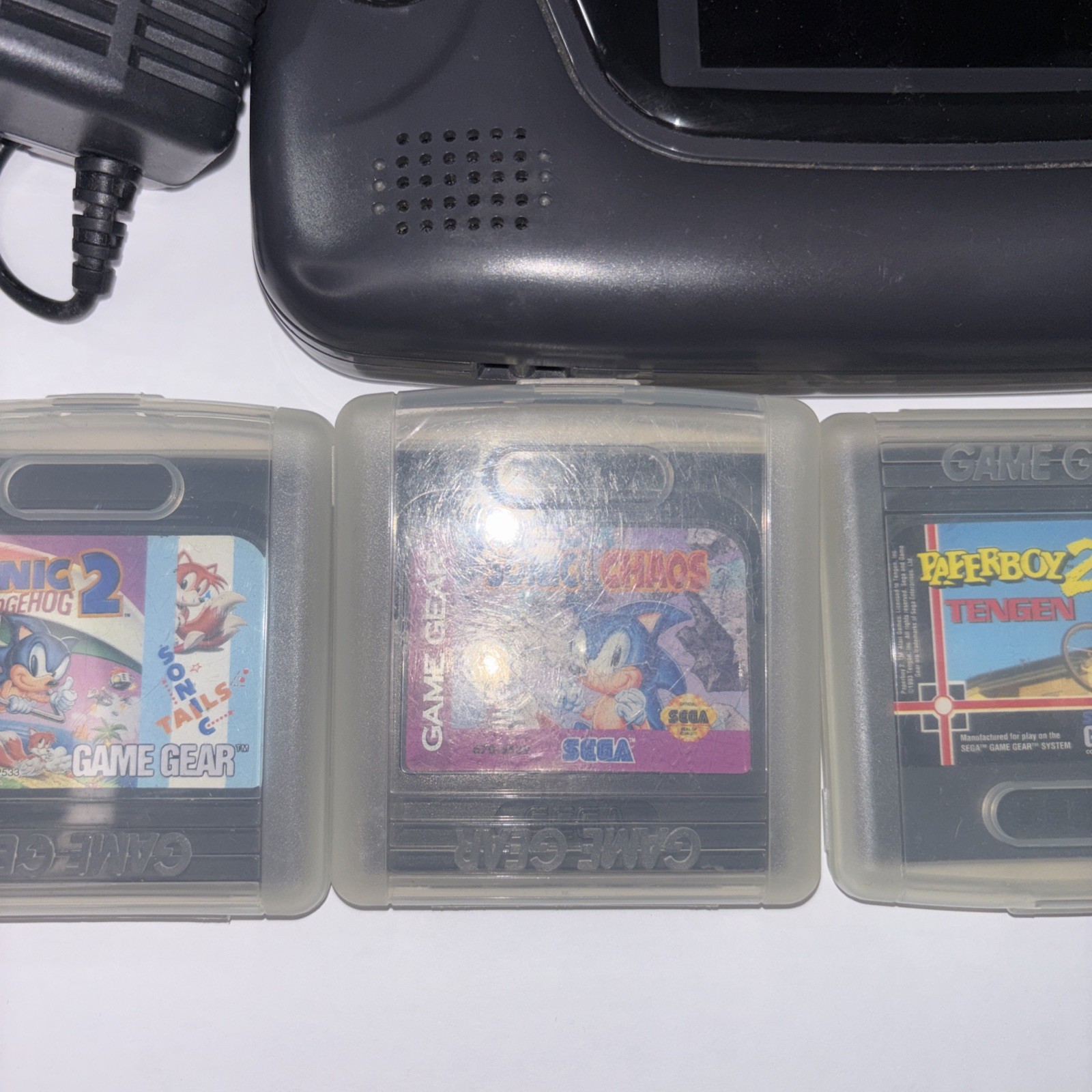 sega game gear bundle 4 Games And Accessories Working