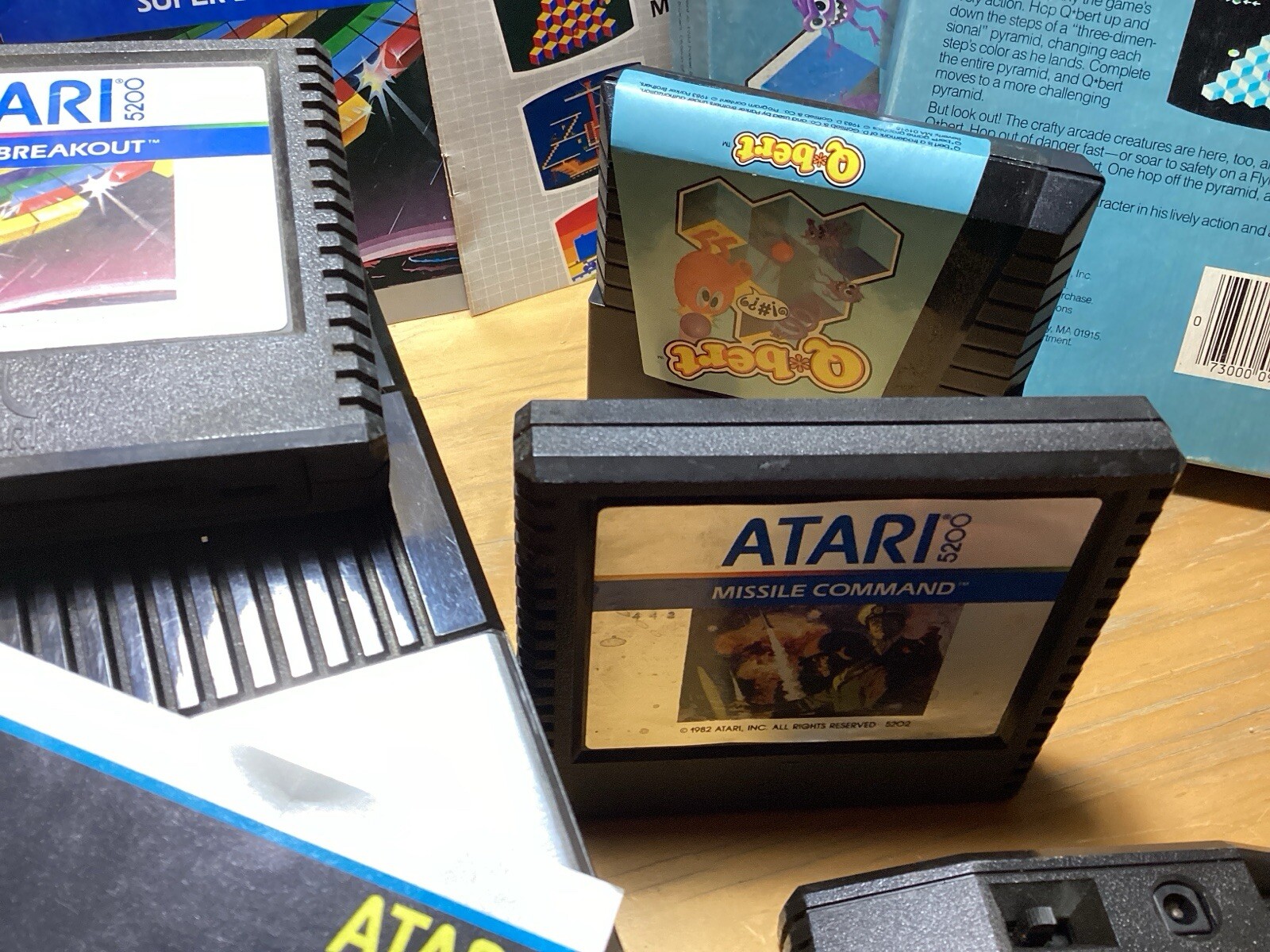 Atari 5200 Console Tested Working PAC Man Missile Command Super Breakout Footbal