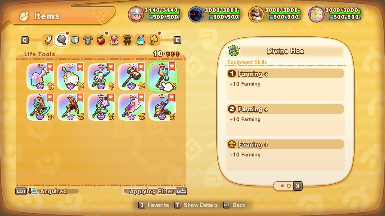 🛠️ Legendary Life Tools Set (All 9) – Fast Delivery – Fantasy Life i