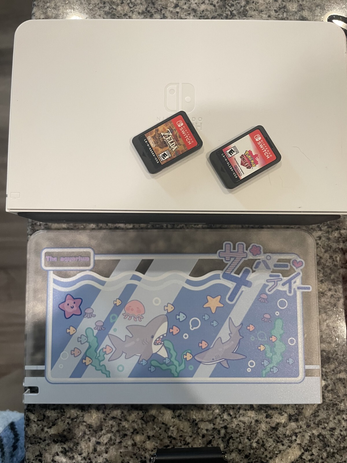 Nintendo switch OLED, plus joycons, case for dock and switch, 128Gb sd card
