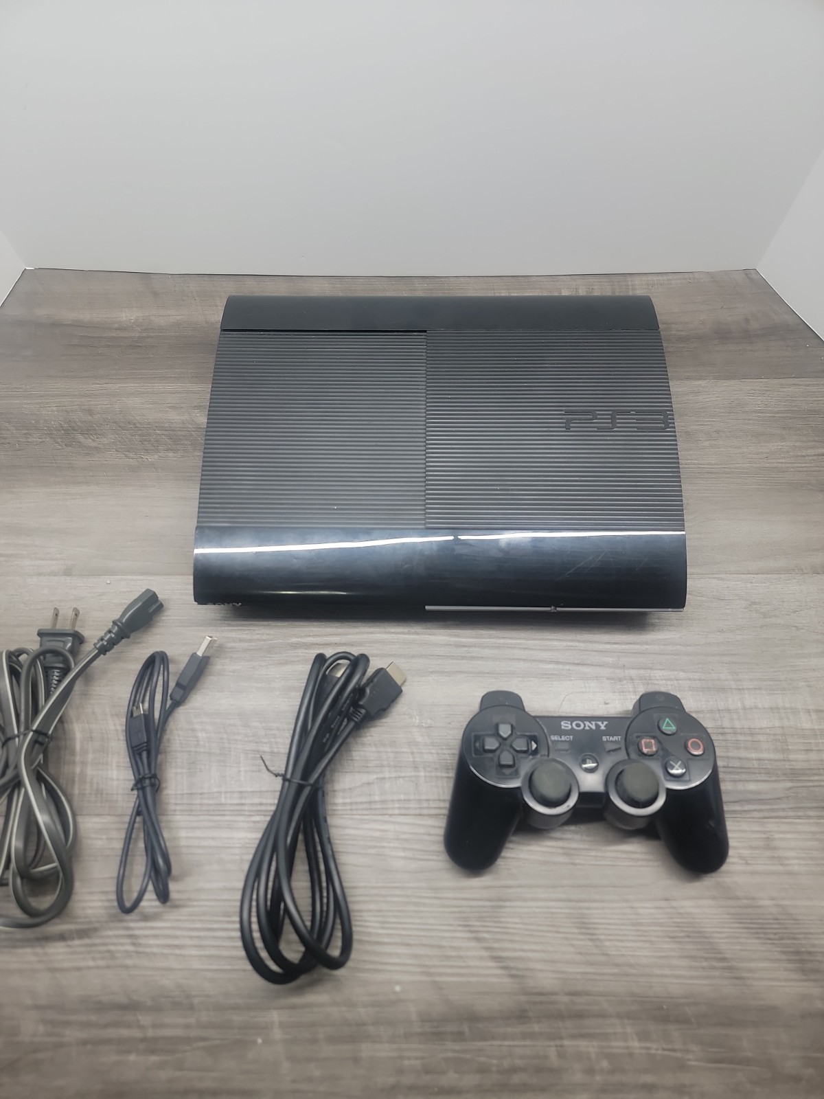 Sony PlayStation 3 Super Slim PS3 12GB Black Console CECH-4201A Tested