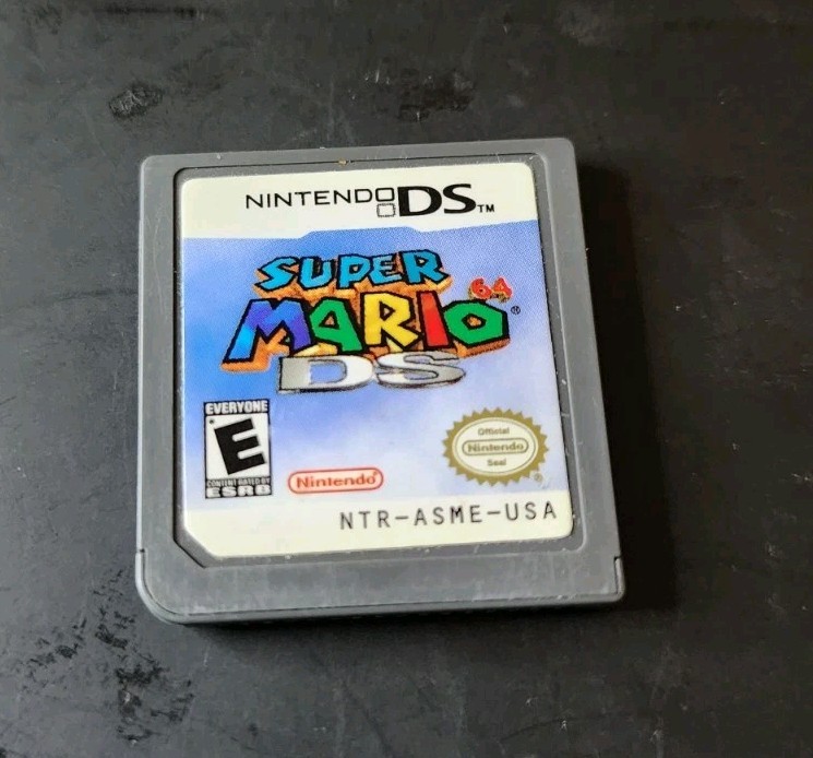 Nintendo DSi TWL-001 Black Bundle Super Mario 64 DS *NO CHARGER*