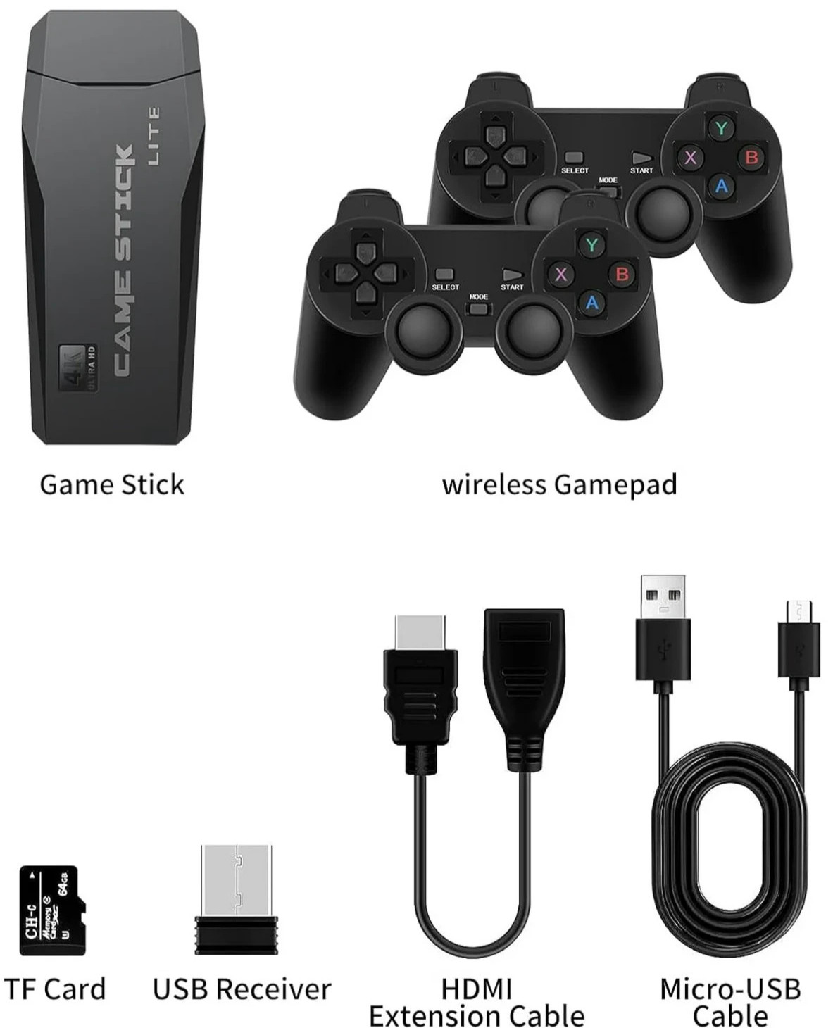 New Game Stick Lite 2.4G Wireless Controller 4K Ultra HD Retro Gaming Console