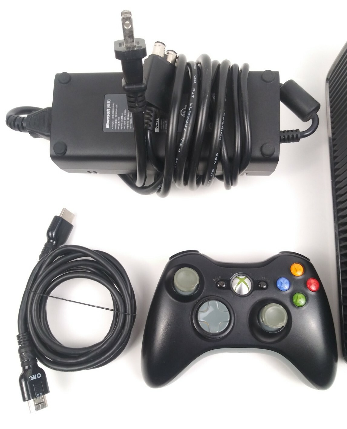 Microsoft Xbox 360 Slim Console 250 GB Black w/ Wireless Controller Lot – Tested