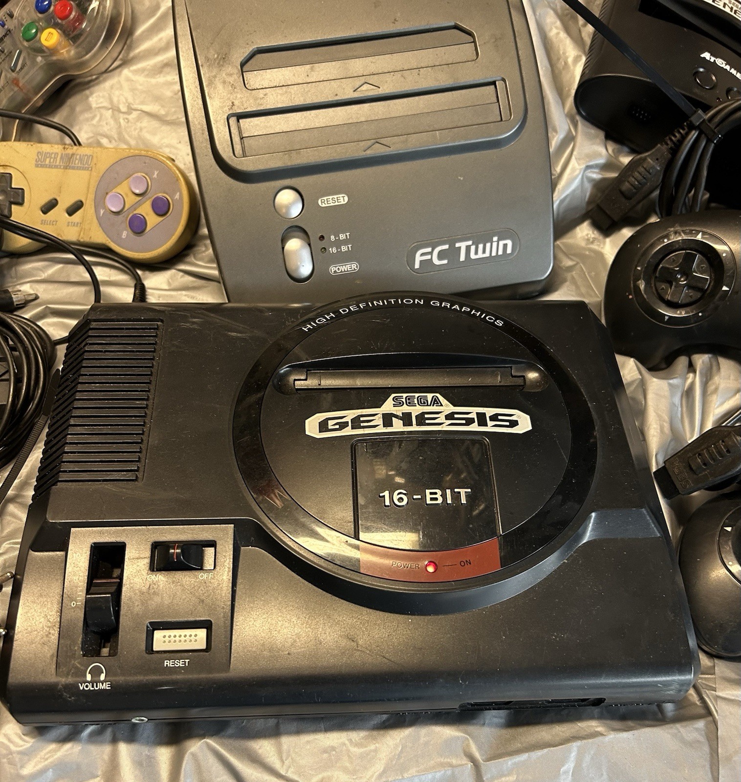 Sega Genesis Console 1601 with controller/hookups with ext port And More