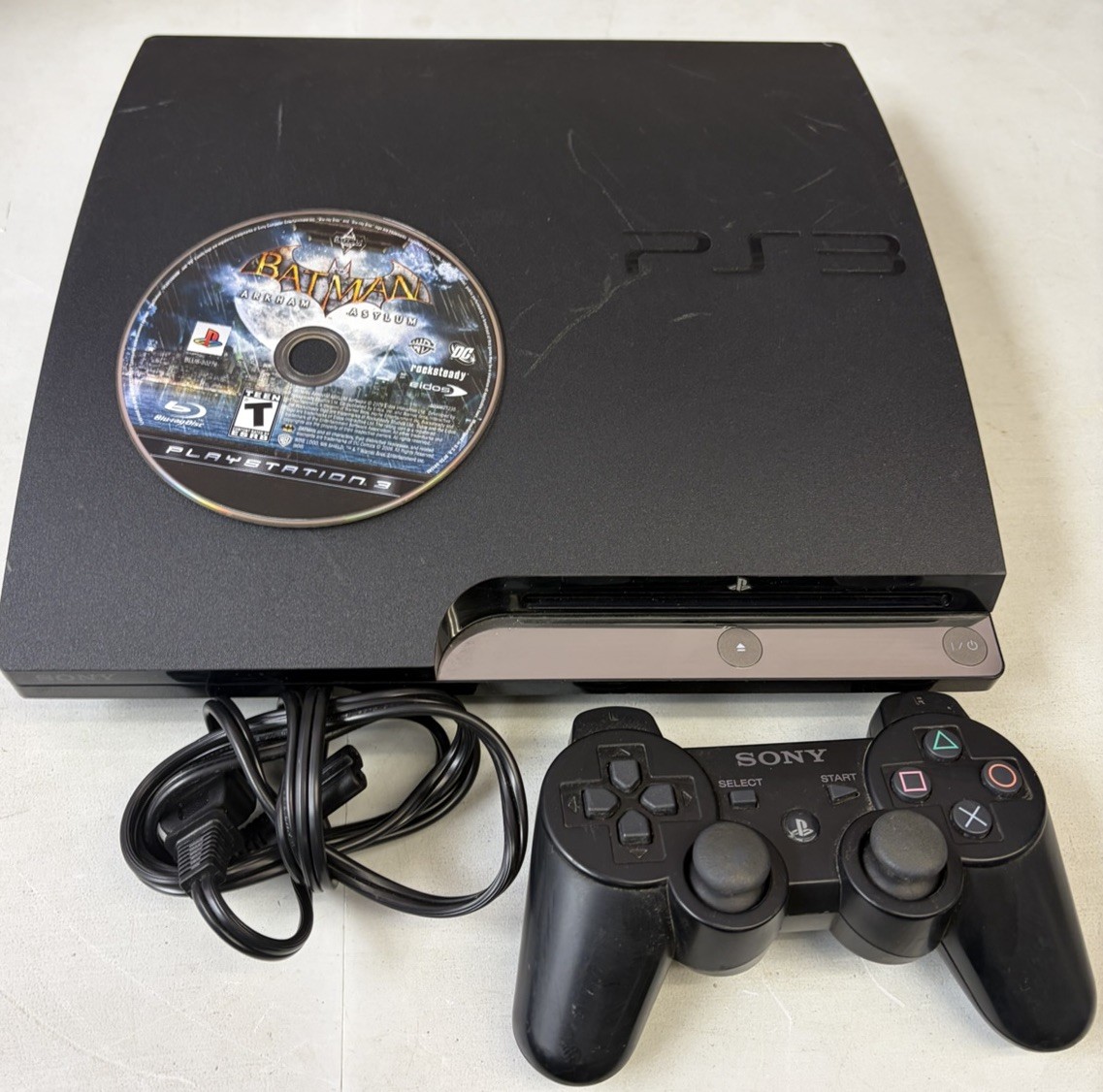 Sony Playstation 3 PS3 Slim Console CECH-3001A 160GB w/Game, Controller & Cords