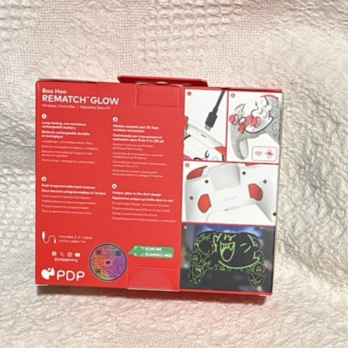 PDP REMATCH GLOW Wireless Controller Nintendo Switch 2 Super Mario Boo Hoo New