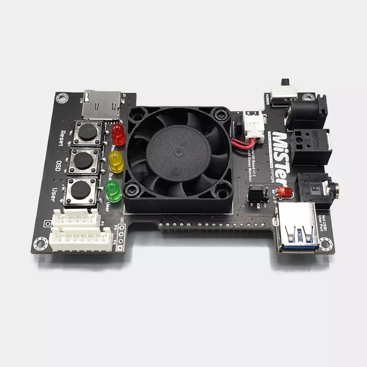 MiSTer FPGA Digital IO Board v1.2 With Quiet Fan & Jumper Lead for DE10 Nano