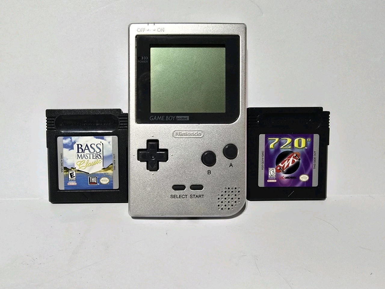 Gameboy Pocket Silver With 2 Games In Great Shape And Working