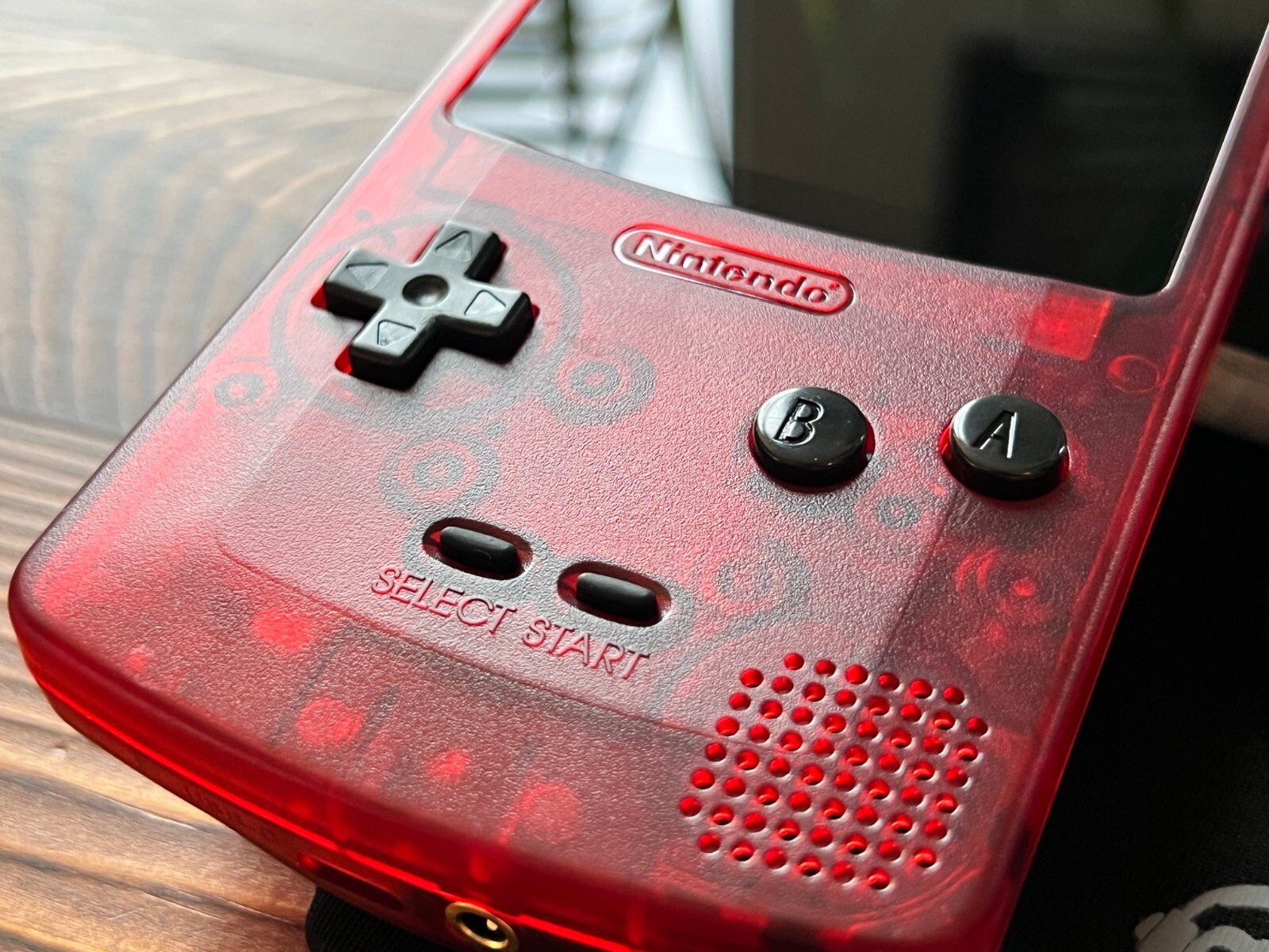 Clear Red 💎 FPGBC Gameboy Color GBC Funnyplaying XL IPS Screen USB-C Console