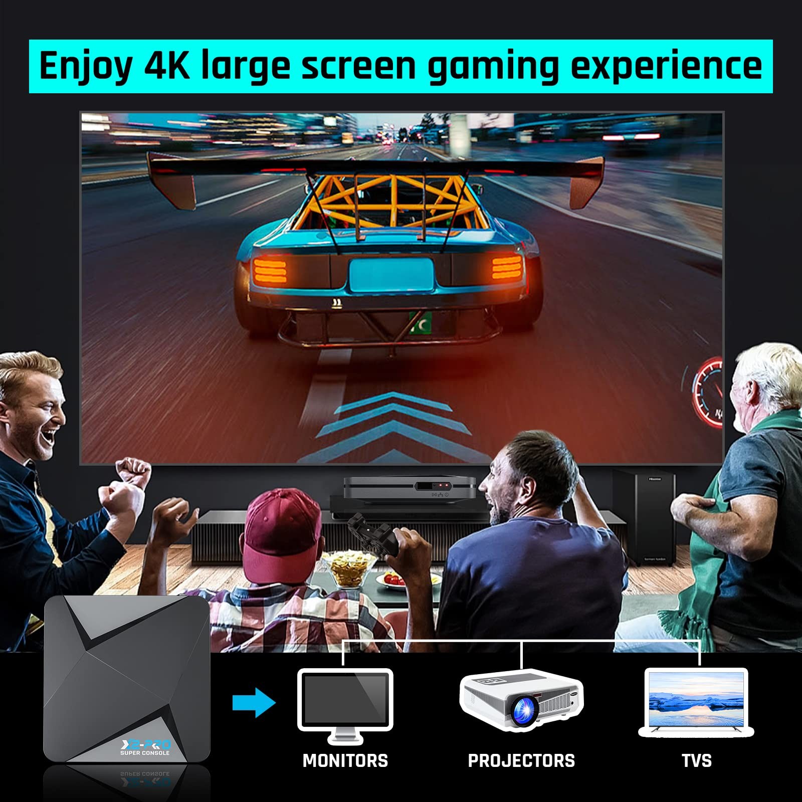 Kinhank Super Console X2 Pro Built-in 60,000+ Classic Games,Retro Video Conso…