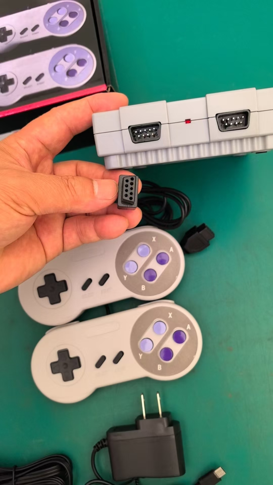 Super Entertainment System Orig SNES Console SNS-001 Video Game Bundle