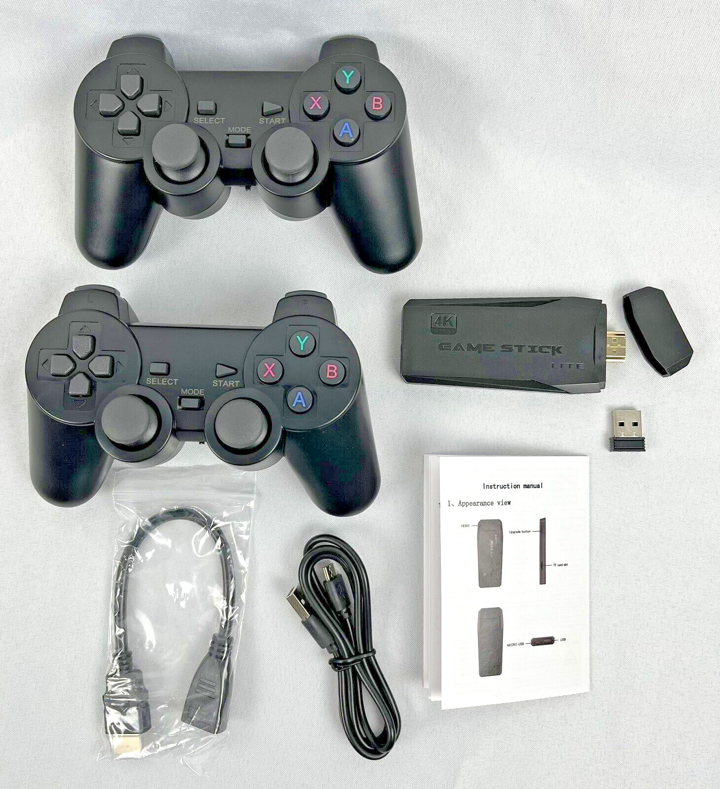 2.4G Wireless Controller Gamepad Lite HDMI Console & 2 Controllers -NEW-Free S/H