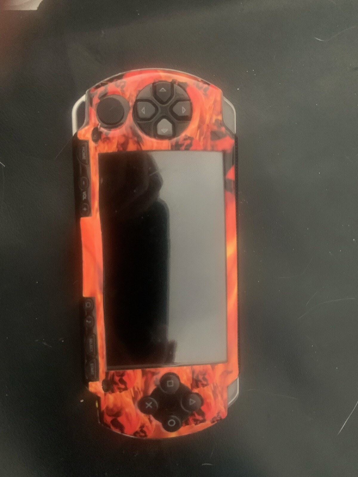 Sony PSP 1000 Portable Entertainment Pack – custom red fire doom case