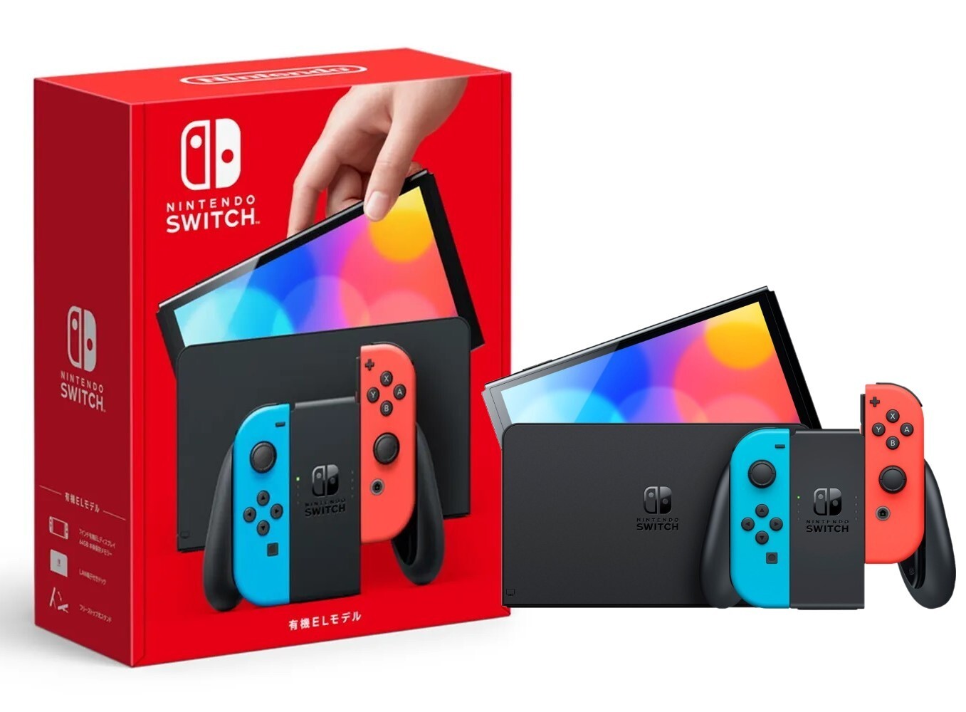 Nintendo Switch OLED 64GB NEON Red Blue Joy Con
