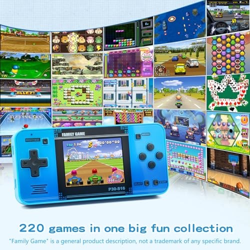 Handheld Game for Kids Preloaded 220 Retro Video Games Portable Gaming Player