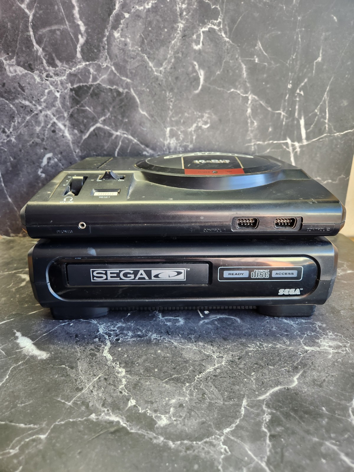 Sega CD Model 1 MK-1690 Console & Sega Genesis HD Mk-1601 SET UN-TESTED