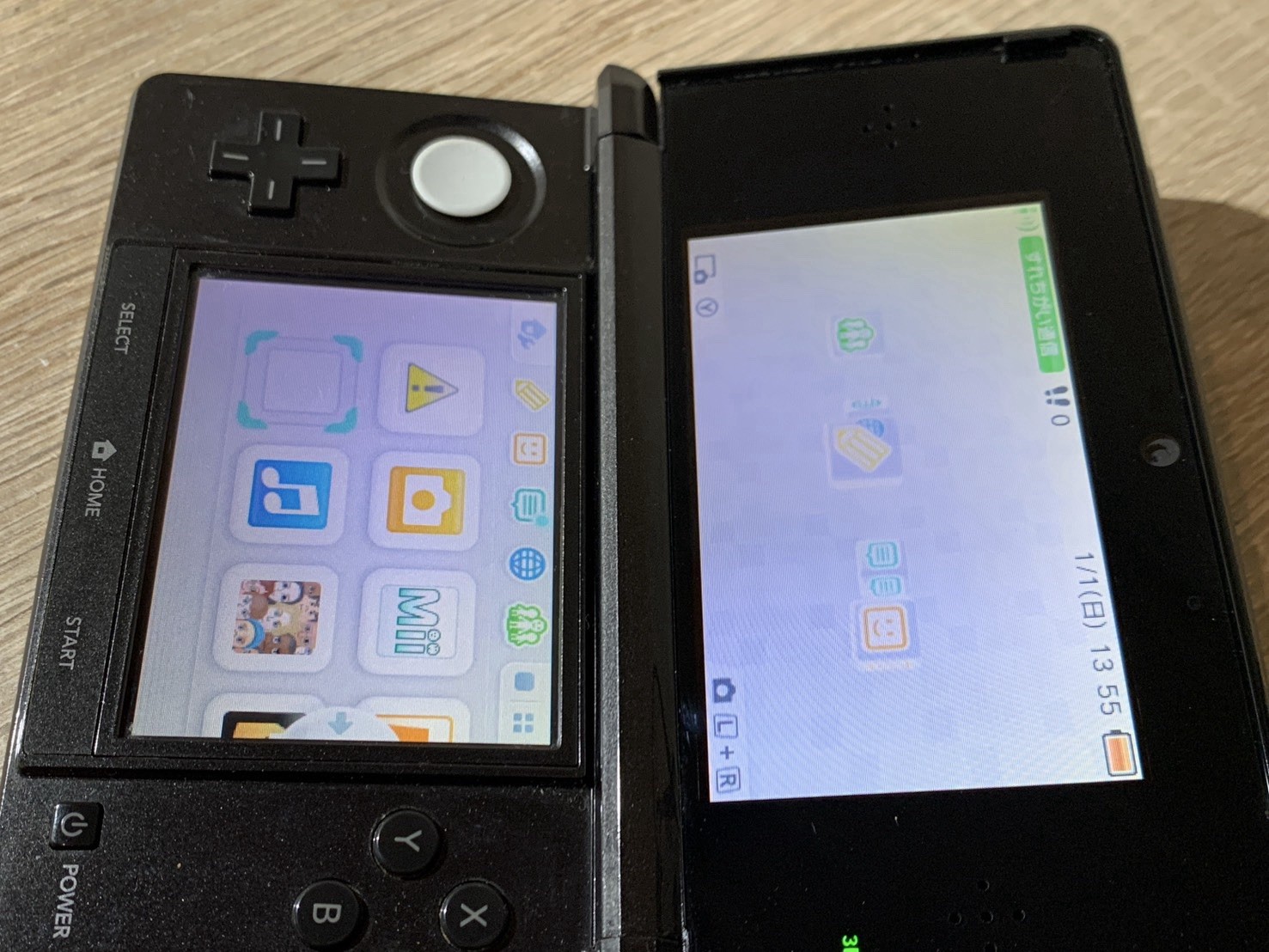 0803 Nintendo 3DS Cosmo Black Good TESTED
