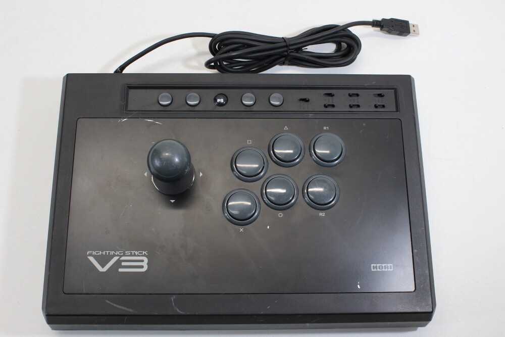 Hori HP3-59 Fighting Stick V3 Arcade Joystick Controller Cord Damage PlayStation