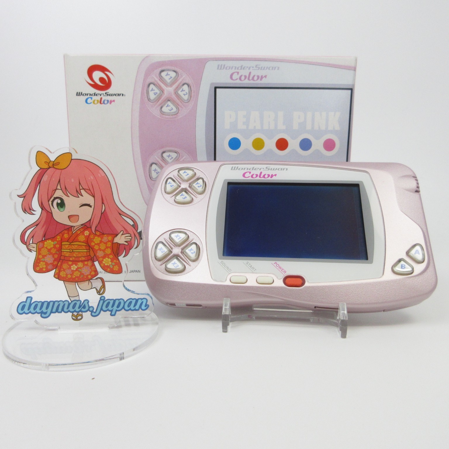 【Very Good】Bandai Wonder Swan Color Pearl Pink Console Japanese Ver. #DEN0301/06
